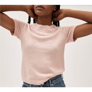 Everlane 100% Cashmere Pink Sweater Tee